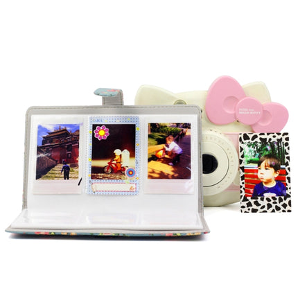 Rose Pattern 3 inch DIY PU Mini Creativity Insert Type 32 Pages Exquisite Photo Album for Polaroid