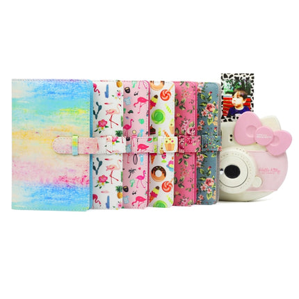 Rose Pattern 3 inch DIY PU Mini Creativity Insert Type 32 Pages Exquisite Photo Album for Polaroid