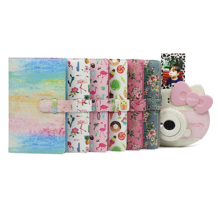 Dessert Pattern 3 inch DIY PU Mini Creativity Insert Type 32 Pages Exquisite Photo Album for Polaroid