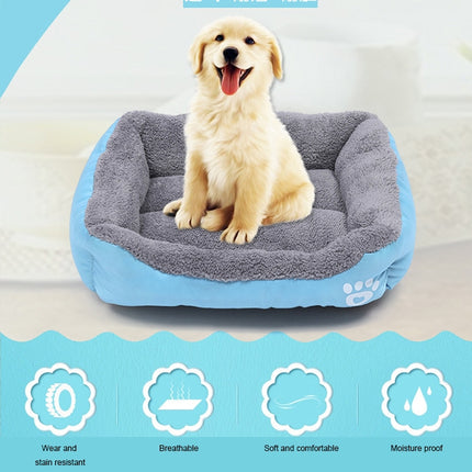Candy Color Four Seasons Genuine Warm Pet Dog Kennel Mat Teddy Dog Mat, Size: L, 66×50×14cm, Size: L - DealBuddy