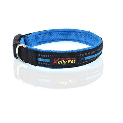 Pet Dogs Polyester Reflective Breathable Pets Collar Traction Lead Leash, Size: M, 2.5*42*47cm, Size: M, 2.5*42*47cm - DealBuddy