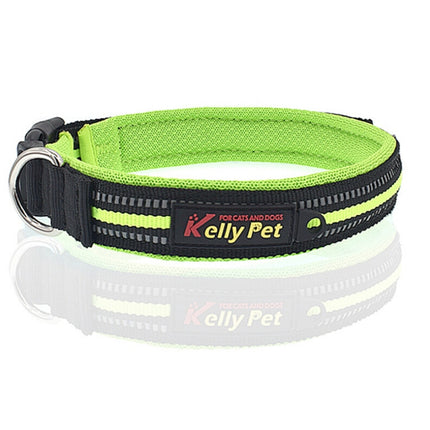 Pet Dogs Polyester Reflective Breathable Pets Collar Traction Lead Leash, Size: L, 2.5*47*54cm, Size: L, 2.5*47*54cm - DealBuddy