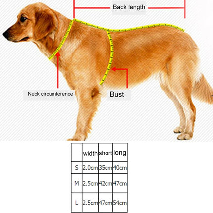 Pet Dogs Polyester Reflective Breathable Pets Collar Traction Lead Leash, Size: L, 2.5*47*54cm, Size: L, 2.5*47*54cm - DealBuddy