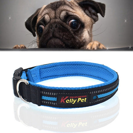 Pet Dogs Polyester Reflective Breathable Pets Collar Traction Lead Leash, Size: L, 2.5*47*54cm, Size: L, 2.5*47*54cm - DealBuddy