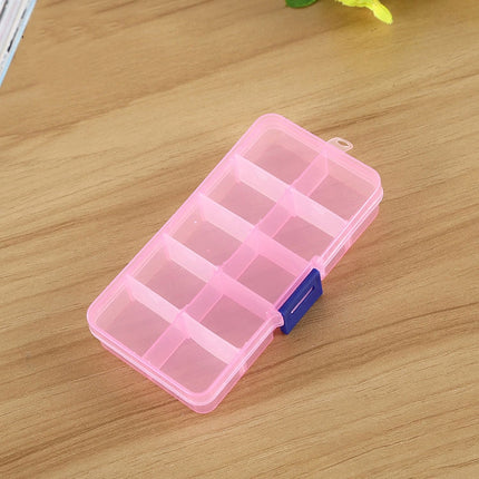 10 PCS Removable Grid Plastic Box Organizer for Jewelry Earring Fishing Hook Small Accessories, Size: Small, 10 Slots, 10 Slots (Pink+Blue), 10 Slots (Orange + blue), 10 Slots (Purple+Blue), 10 Slots  (White+Pink), 10 Slots  (White+Blue) - DealBuddy