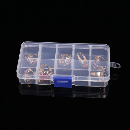 10 PCS Removable Grid Plastic Box Organizer for Jewelry Earring Fishing Hook Small Accessories, Size: Small, 10 Slots, 10 Slots (Pink+Blue), 10 Slots (Orange + blue), 10 Slots (Purple+Blue), 10 Slots  (White+Pink), 10 Slots  (White+Blue) - DealBuddy
