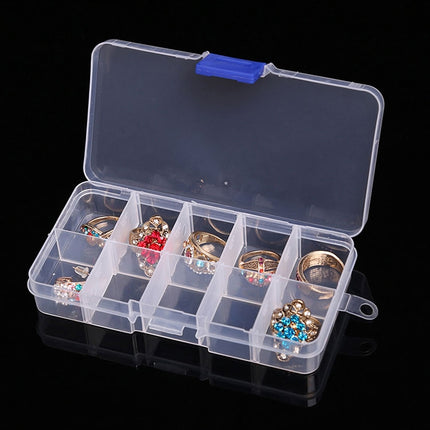 10 PCS Removable Grid Plastic Box Organizer for Jewelry Earring Fishing Hook Small Accessories, Size: Small, 10 Slots, 10 Slots (Pink+Blue), 10 Slots (Orange + blue), 10 Slots (Purple+Blue), 10 Slots  (White+Pink), 10 Slots  (White+Blue) - DealBuddy