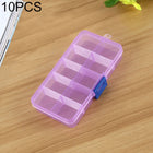 10 PCS Removable Grid Plastic Box Organizer for Jewelry Earring Fishing Hook Small Accessories, Size: Small, 10 Slots