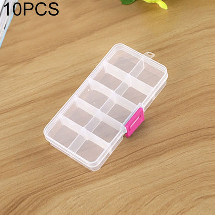 10 PCS Removable Grid Plastic Box Organizer for Jewelry Earring Fishing Hook Small Accessories, Size: Small, 10 Slots, 10 Slots (Pink+Blue), 10 Slots (Orange + blue), 10 Slots (Purple+Blue), 10 Slots  (White+Pink), 10 Slots  (White+Blue) - DealBuddy