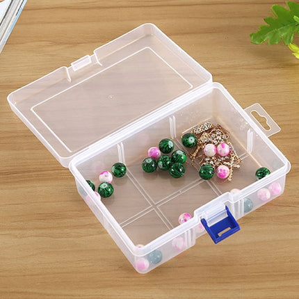 Plastic Jewelry Box Organizer Storage Container with Adjustable Dividers, Size: Large, 6 Slots
