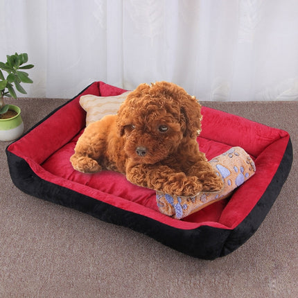 Dog Bone Pattern Big Soft Warm Kennel Pet Dog Cat Mat Blanket, with Blanket Size: S, 60×45×15cm, Size: S - DealBuddy