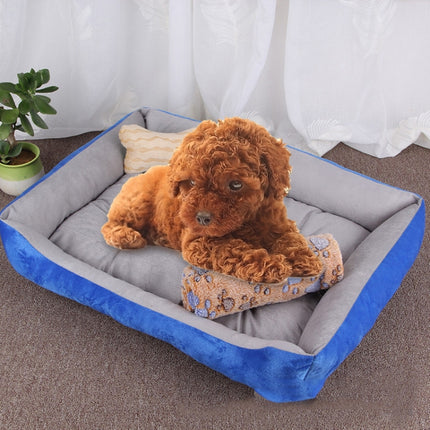 Dog Bone Pattern Big Soft Warm Kennel Pet Dog Cat Mat Blanket, with Blanket Size: S, 60×45×15cm, Size: S - DealBuddy