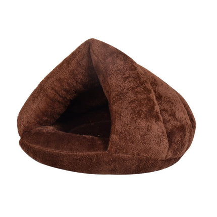 Triangular Cat Kennel Warm Thicken Mongolian Yurt Pet Dogs Cats House Size: M, 40×40×30cm, Size: M - DealBuddy