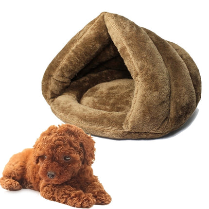 Triangular Cat Kennel Warm Thicken Mongolian Yurt Pet Dogs Cats House Size: M, 40×40×30cm, Size: M - DealBuddy