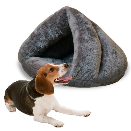 Triangular Cat Kennel Warm Thicken Mongolian Yurt Pet Dogs Cats House Size: L, 45×45×33cm, Size: L - DealBuddy