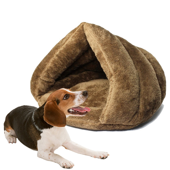 Triangular Cat Kennel Warm Thicken Mongolian Yurt Pet Dogs Cats House Size: L, 45×45×33cm, Size: L - DealBuddy