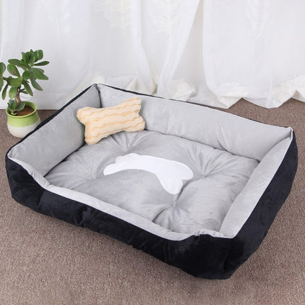 Dog Bone Pattern Big Soft Warm Kennel Pet Dog Cat Mat Blanket, Size: XXS, 45×30×15cm, Size: XXS - DealBuddy