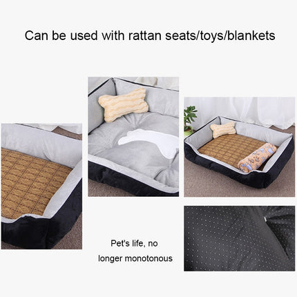 Dog Bone Pattern Big Soft Warm Kennel Pet Dog Cat Mat Blanket, Size: XL, 90×70×15cm, Size: XL