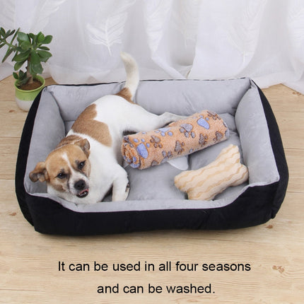 Dog Bone Pattern Big Soft Warm Kennel Pet Dog Cat Mat Blanket, Size: S, 60×45×15cm, Size: S