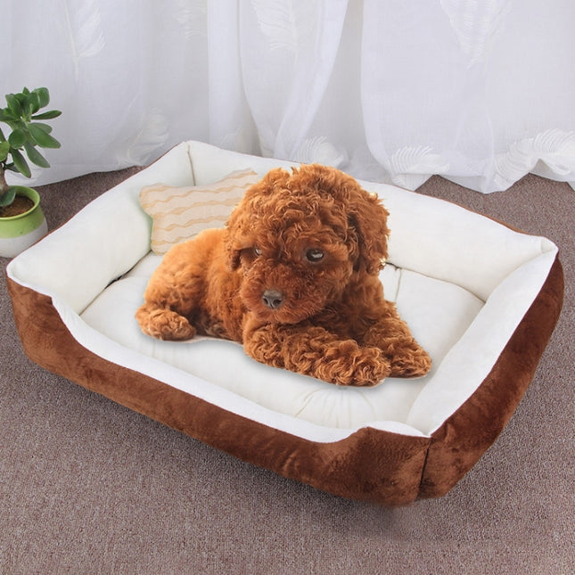 Dog Bone Pattern Big Soft Warm Kennel Pet Dog Cat Mat Blanket, Size: S, 60×45×15cm, Size: S - DealBuddy