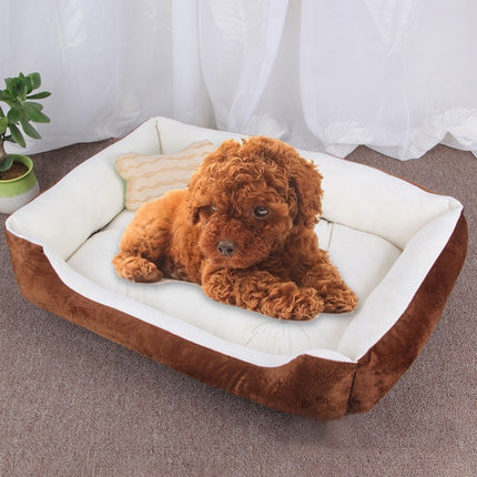 Dog Bone Pattern Big Soft Warm Kennel Pet Dog Cat Mat Blanket, Size: M, 70×50×15cm, Size: M - DealBuddy