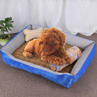 Dog Bone Pattern Big Soft Warm Kennel Pet Dog Cat Mat Blanket, with Rattan Mat & Blanket Size: L, 80×60×15cm, Size: L - DealBuddy