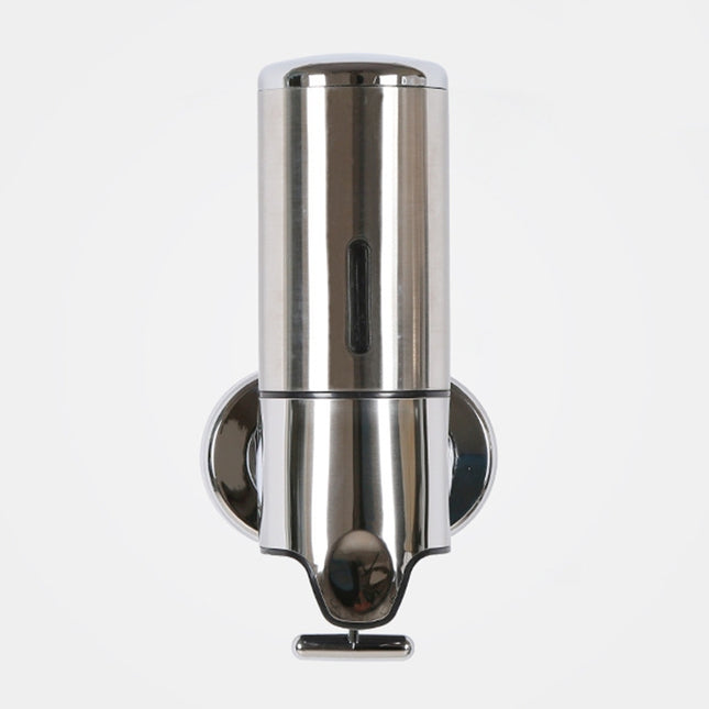 Hotel Shower Manual Dispenser Wall Mounted Washing Liquid Shampoo Soap Bottle, Capacity: 500ml, 500ml/Stainless Steel