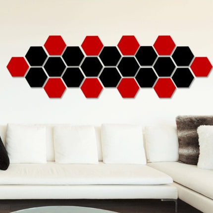 12 PCS 3D Hexagonal Mirror Wall Stickers Set, Size: 10*10cm, Size: 10*10cm (Black), Size: 10*10cm (Gold), Size: 10*10cm (Red), Size: 10*10cm (Silver) - DealBuddy