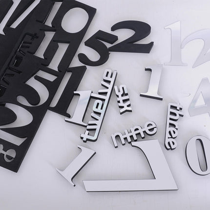 Creative 3D Mirror DIY Wall Sticker Clock, Size: 120*120cm, Size: 120*120cm(White), Size: 120*120cm(Yellow), Size: 120*120cm(Black) - DealBuddy