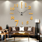 Creative 3D Mirror DIY Wall Sticker Clock, Size: 120*120cm, Size: 120*120cm(White), Size: 120*120cm(Yellow), Size: 120*120cm(Black) - DealBuddy