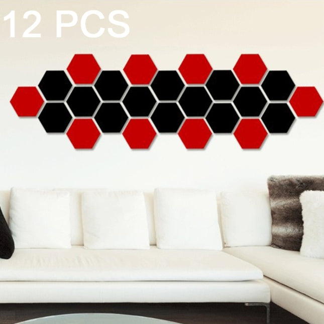 12 PCS 3D Hexagonal Mirror Wall Stickers Set, Size: 8*8cm, Size: 8*8cm (Black), Size: 8*8cm(Gold), Size: 8*8cm(Blue), Size: 8*8cm(Silver) - DealBuddy