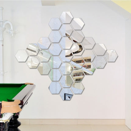 12 PCS 3D Hexagonal Mirror Wall Stickers Set, Size: 8*8cm, Size: 8*8cm(Silver), Size: 8*8cm (Black), Size: 8*8cm(Gold), Size: 8*8cm(Blue)