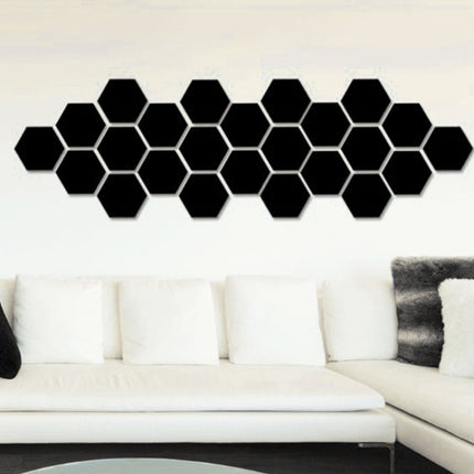 12 PCS 3D Hexagonal Mirror Wall Stickers Set, Size: 4*4cm, Size: 4*4cm (Black), Size: 4*4cm (Gold), Size: 4*4cm (Silver) - DealBuddy