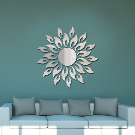 Sunflower Mirror Wall Sticker Bedroom Living Room Decoration Wall Stickers, Sunflower Black, Sunflower Glod, Sunflower  Silver - DealBuddy