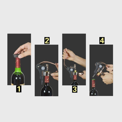 Zinc Alloy + ABS Material Retro Rabbit Shape Bottle Opener Corkscrew Port Wine Bottle Opener, Size: 18 x 14.5 x 4.7cm