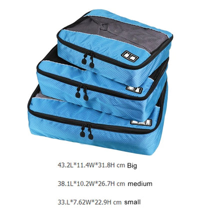3 PCS / Sets Multi-function Football Texture 210D Polyester Waterproof Travel Clothes Underwear Storage Bag - DealBuddy