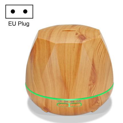 Peach Shape Wood Grain Remote Control Ultrasonic Humidifier Aromatherapy Machine Automatic Alcohol Sprayer with LED Lights, Capacity: 400mL, EU Plug (Dark Wood Color), Diamond Dark Wood Color, Diamond Light Wood Color, Peach Shape Dark Wood Color - DealBuddy