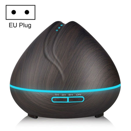 Peach Shape Wood Grain Remote Control Ultrasonic Humidifier Aromatherapy Machine Automatic Alcohol Sprayer with LED Lights, Capacity: 400mL, EU Plug (Dark Wood Color), Diamond Dark Wood Color, Diamond Light Wood Color, Peach Shape Dark Wood Color - DealBuddy