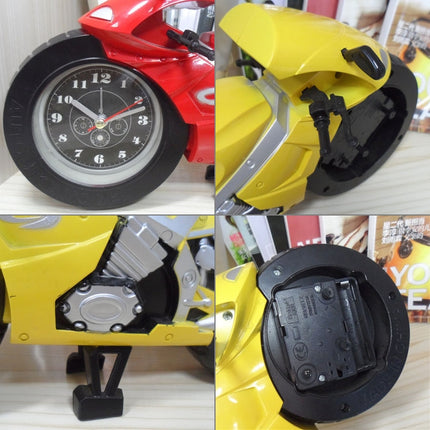 Creative Artistic Motorcycle Alarm Clock Desk Clock Model for Household Shelf Decorations