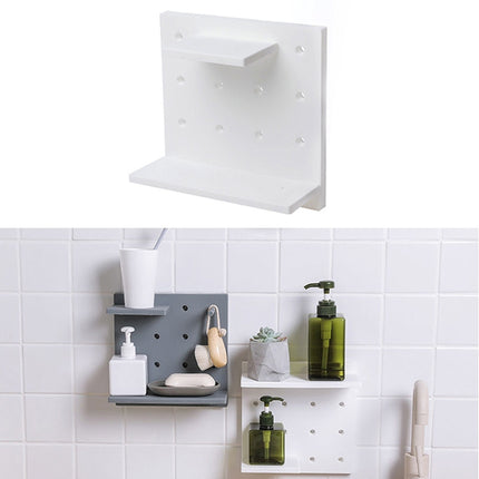 Plastic Board Living Room Bathroom Kitchen Wall Decoration Storage Shelf - DealBuddy