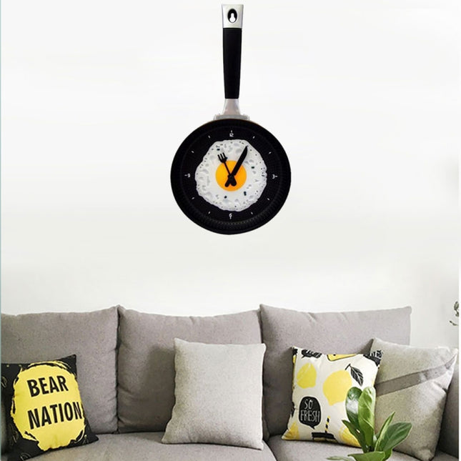 Fried Egg Pan Shape Creative Living Room Decorative Wall Clock - DealBuddy
