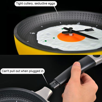Fried Egg Pan Shape Creative Living Room Decorative Wall Clock - DealBuddy