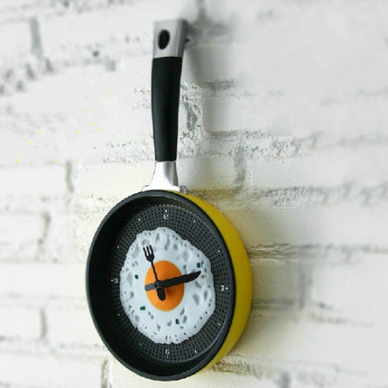 Fried Egg Pan Shape Creative Living Room Decorative Wall Clock - DealBuddy