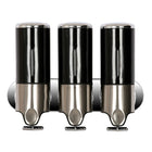 Triple Hotel Shower Manual Dispenser Wall Mounted Washing Liquid Shampoo Soap Bottle, Capacity: 1200ml, 1200ml/Silver, 1200ml/Transparent, 1200ml/White, 1200ml/Black, 1200ml/Gold, 1200ml/Red