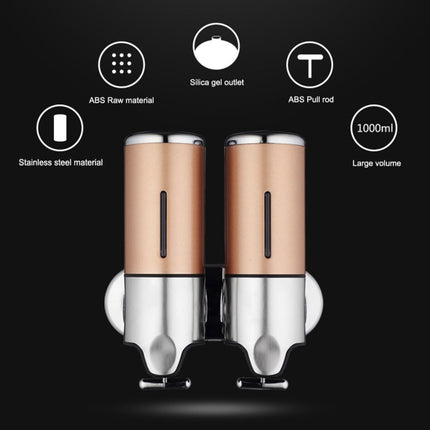 Triple Hotel Shower Manual Dispenser Wall Mounted Washing Liquid Shampoo Soap Bottle, Capacity: 1200ml, 1200ml/Silver, 1200ml/Transparent, 1200ml/White, 1200ml/Black, 1200ml/Gold, 1200ml/Red