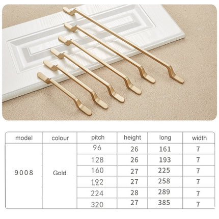 9008-224 Modern Simple Cabinet Door Handle Drawer Wardrobe Zinc Alloy Handle