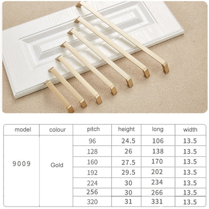 9009-192 Modern Simple Cabinet Door Handle Drawer Wardrobe Zinc Alloy Handle