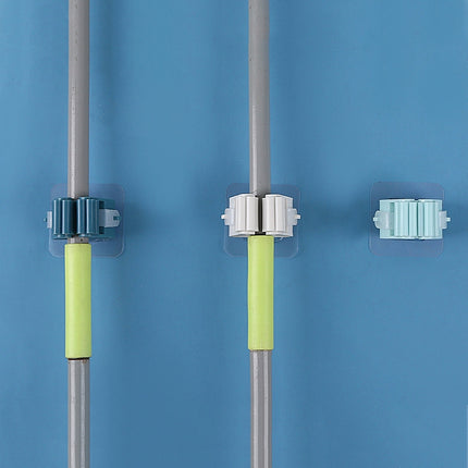 5pcs Wall-mounted Mop Storage Hooks No-stick Stick Kitchen Bathroom Brush Storage Tools