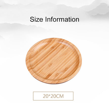 Household Creative Simple Round Bamboo Tea Tray Mini Tea Table, Diameter: 20cm
