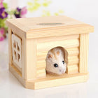 Pet Flat Roof Wooden House Hut Pets Cage for Small Animal Rabbit Hamster, Flat Roof Wooden House - DealBuddy